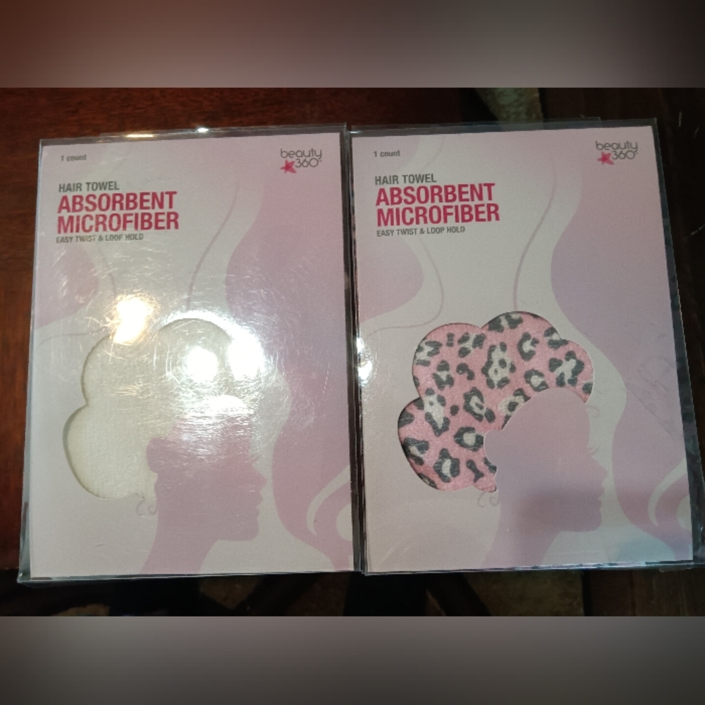 2 Absorbent Microfiber hair towels Brand 🆕